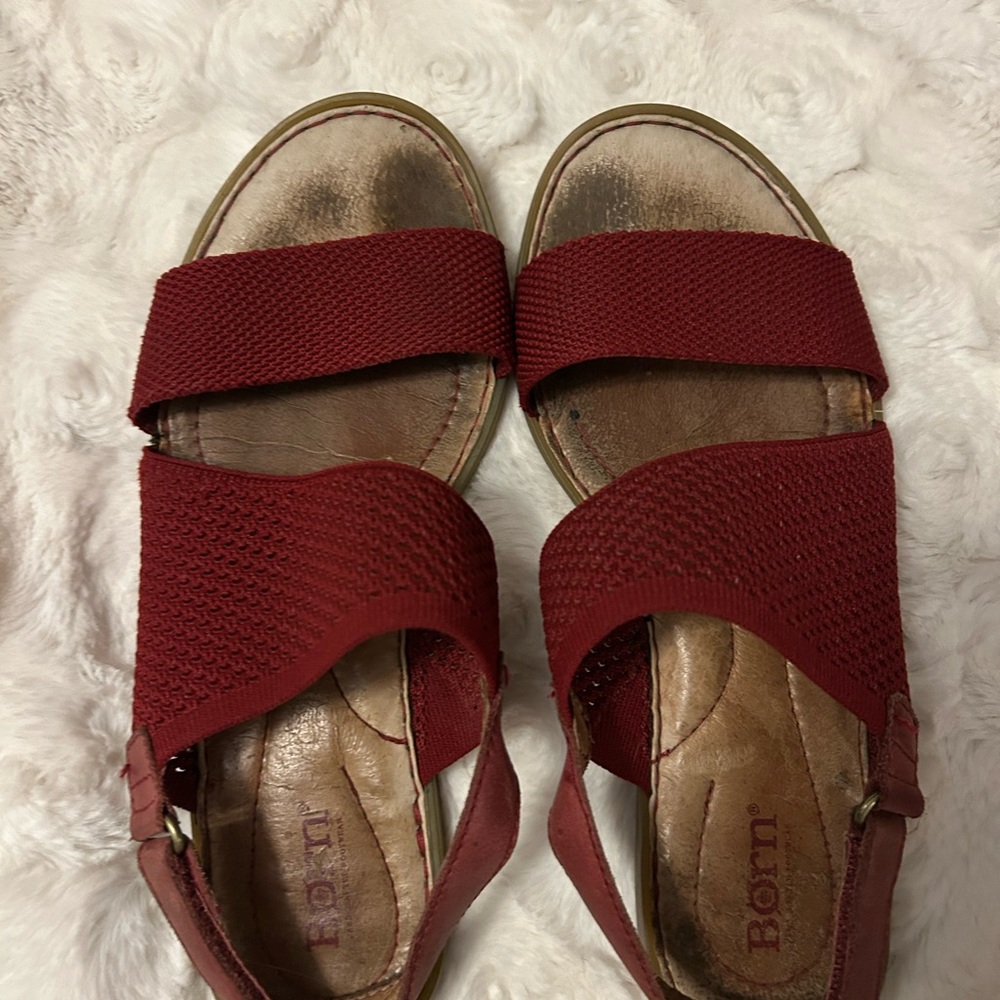 Born Women's Burgundy Sandals